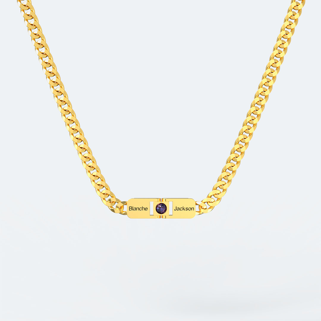 Personalized Couple Folding Projection Necklace