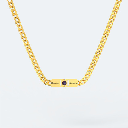 Personalized Couple Folding Projection Necklace