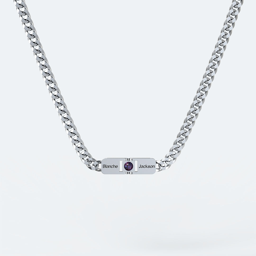 Personalized Couple Folding Projection Necklace