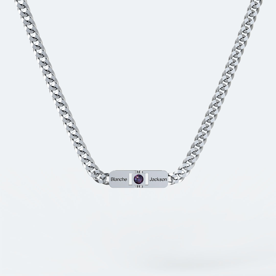 Personalized Couple Folding Projection Necklace