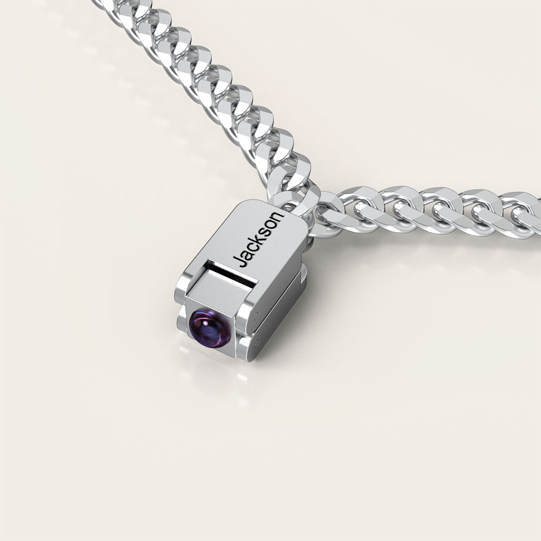 Personalized Couple Folding Projection Necklace