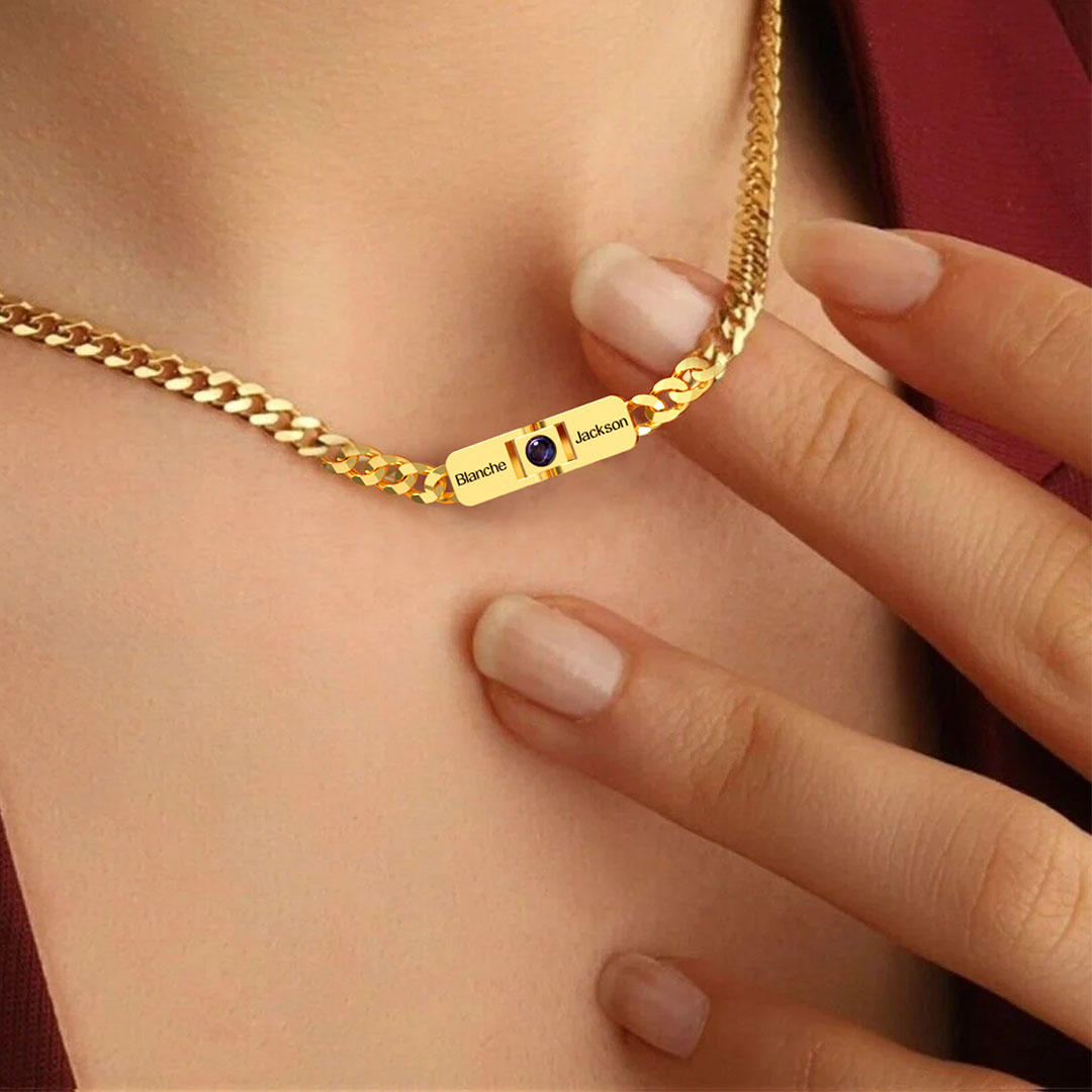 Personalized Couple Folding Projection Necklace
