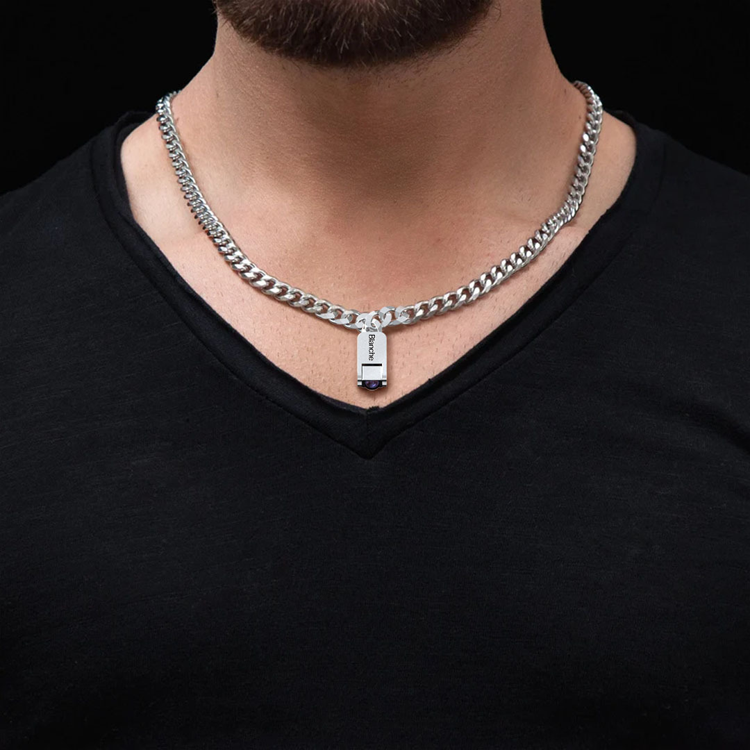 Personalized Couple Folding Projection Necklace