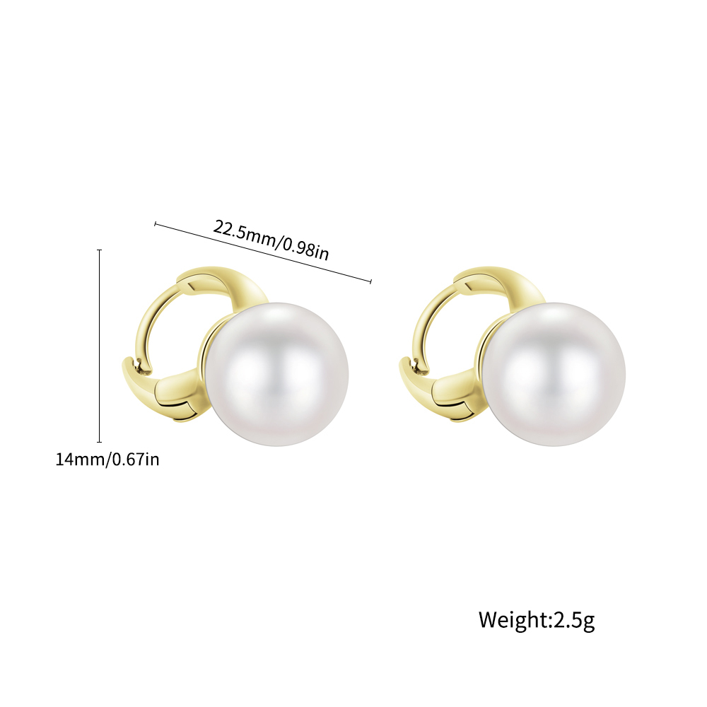Pearl earrings with ring