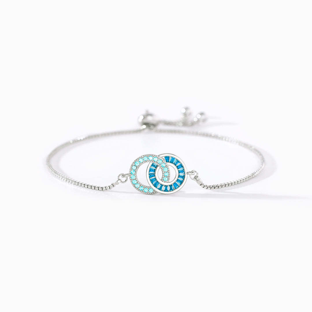  Valentine's Day Gifts💕 New Arrival Birthstone Bond Us Together Linking Circles Bracelet