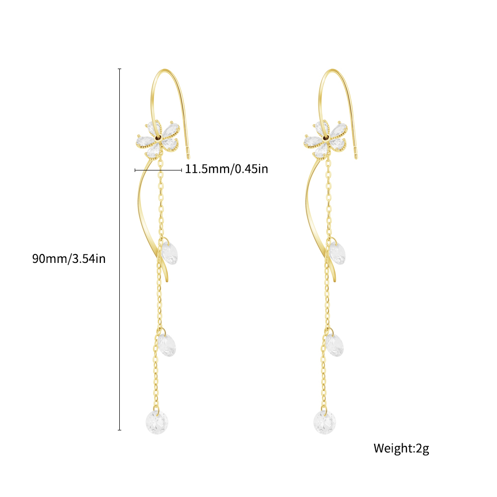 Flower Multi-Diamond Earrings