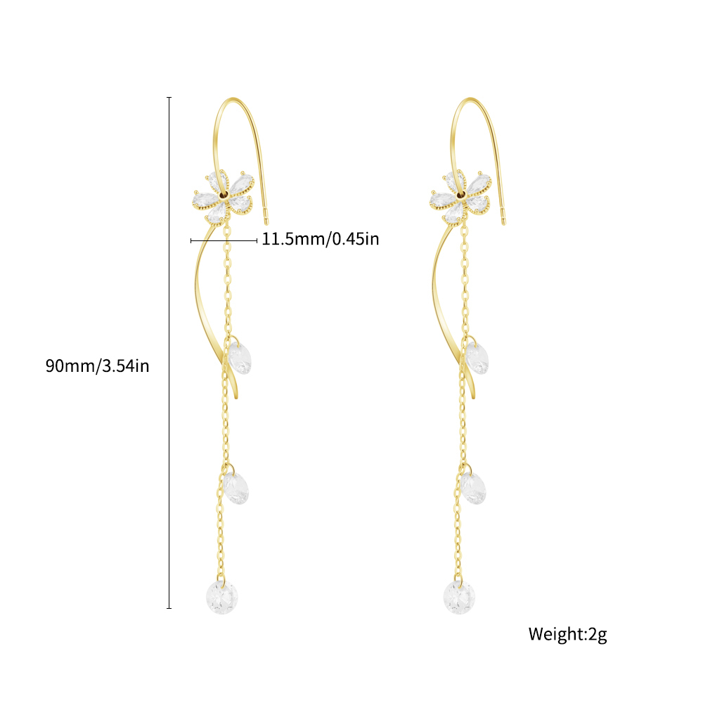 Flower Multi-Diamond Earrings