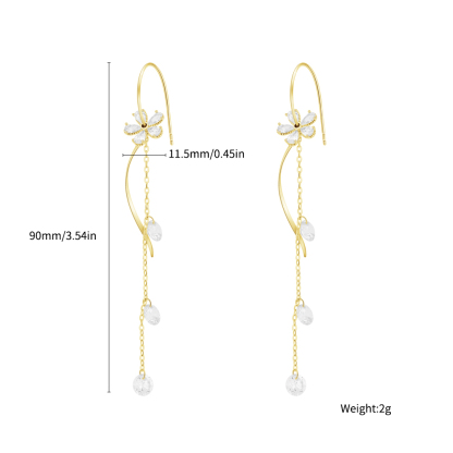 Flower Multi-Diamond Earrings