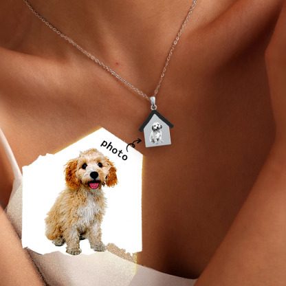 Pet House Photo Necklace 🐾