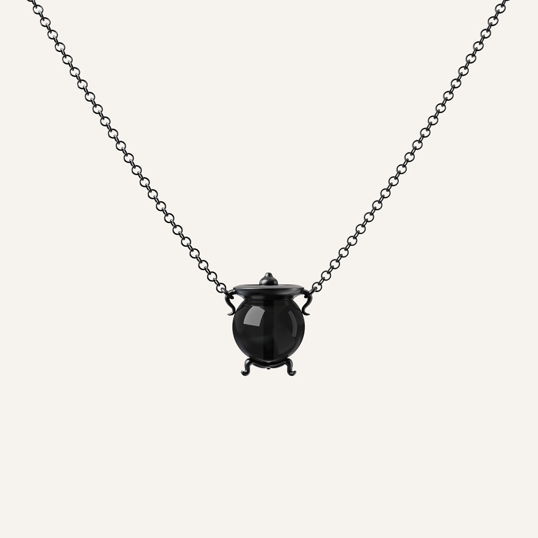 Cauldron Alchemy Crystal Necklace (customize your own crystal beads)