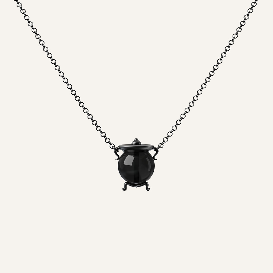 Cauldron Alchemy Crystal Necklace (customize your own crystal beads)