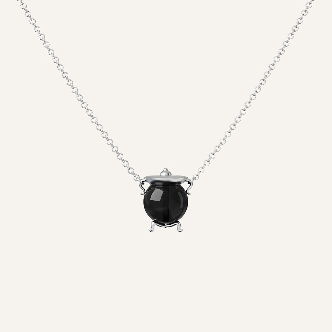 Cauldron Alchemy Crystal Necklace (customize your own crystal beads)