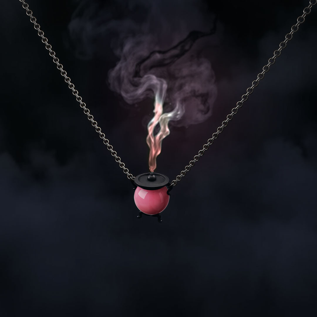 Cauldron Alchemy Crystal Necklace (customize your own crystal beads)