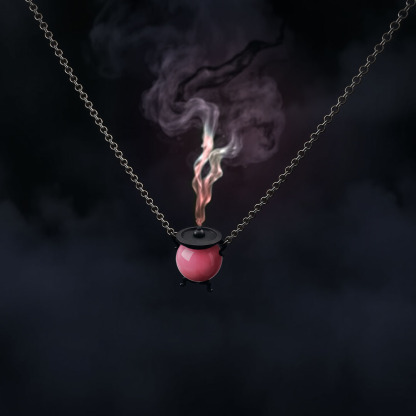 Cauldron Alchemy Crystal Necklace (customize your own crystal beads)