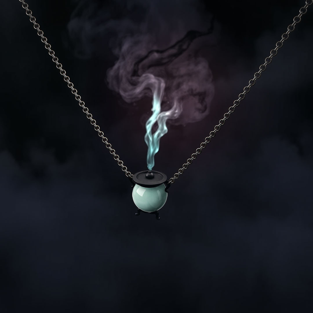 Cauldron Alchemy Crystal Necklace (customize your own crystal beads)