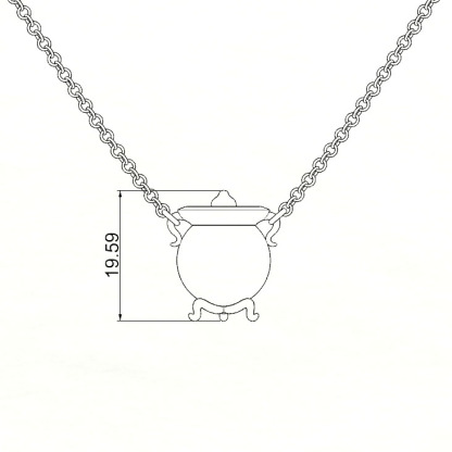 Cauldron Alchemy Crystal Necklace (customize your own crystal beads)