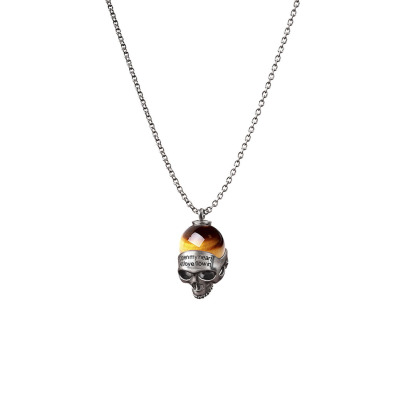 Witch Skull Necklace with Tiger’s Eye