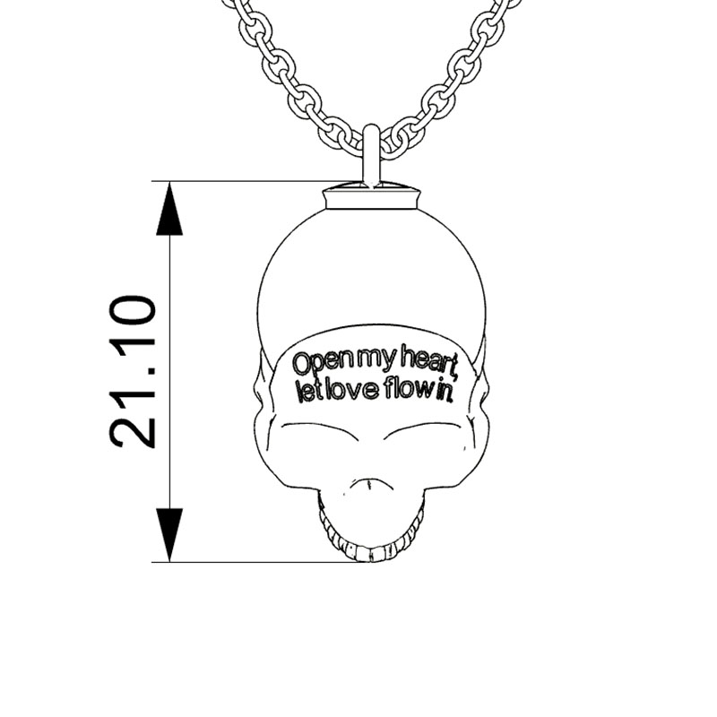 Witch Skull Necklace with Tiger’s Eye