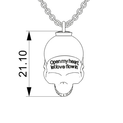 Witch Skull Necklace with Tiger’s Eye