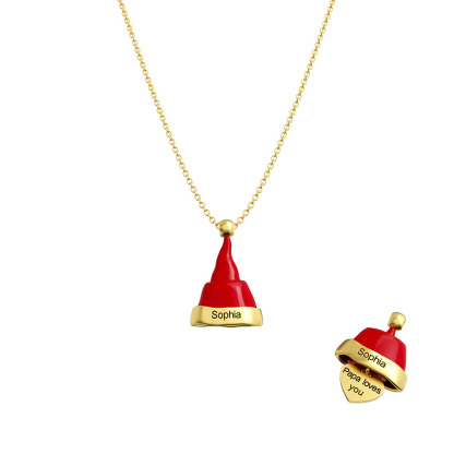 🎅 Secret in the Christmas Hat Necklace