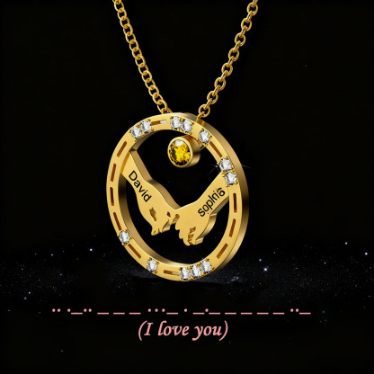 Morse Code “I Love You” Couple Necklace