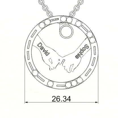 Morse Code “I Love You” Couple Necklace