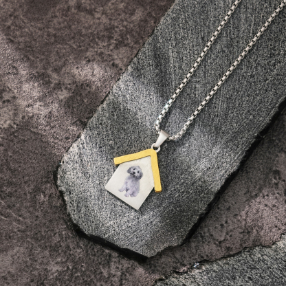 Pet House Photo Necklace 🐾