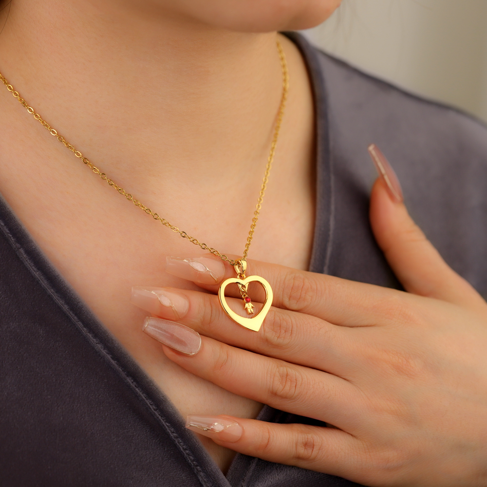 Heart-shaped Doll Diamond Necklace