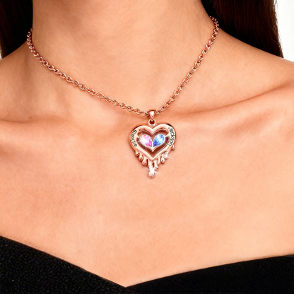 Melted Heart Couple Necklace