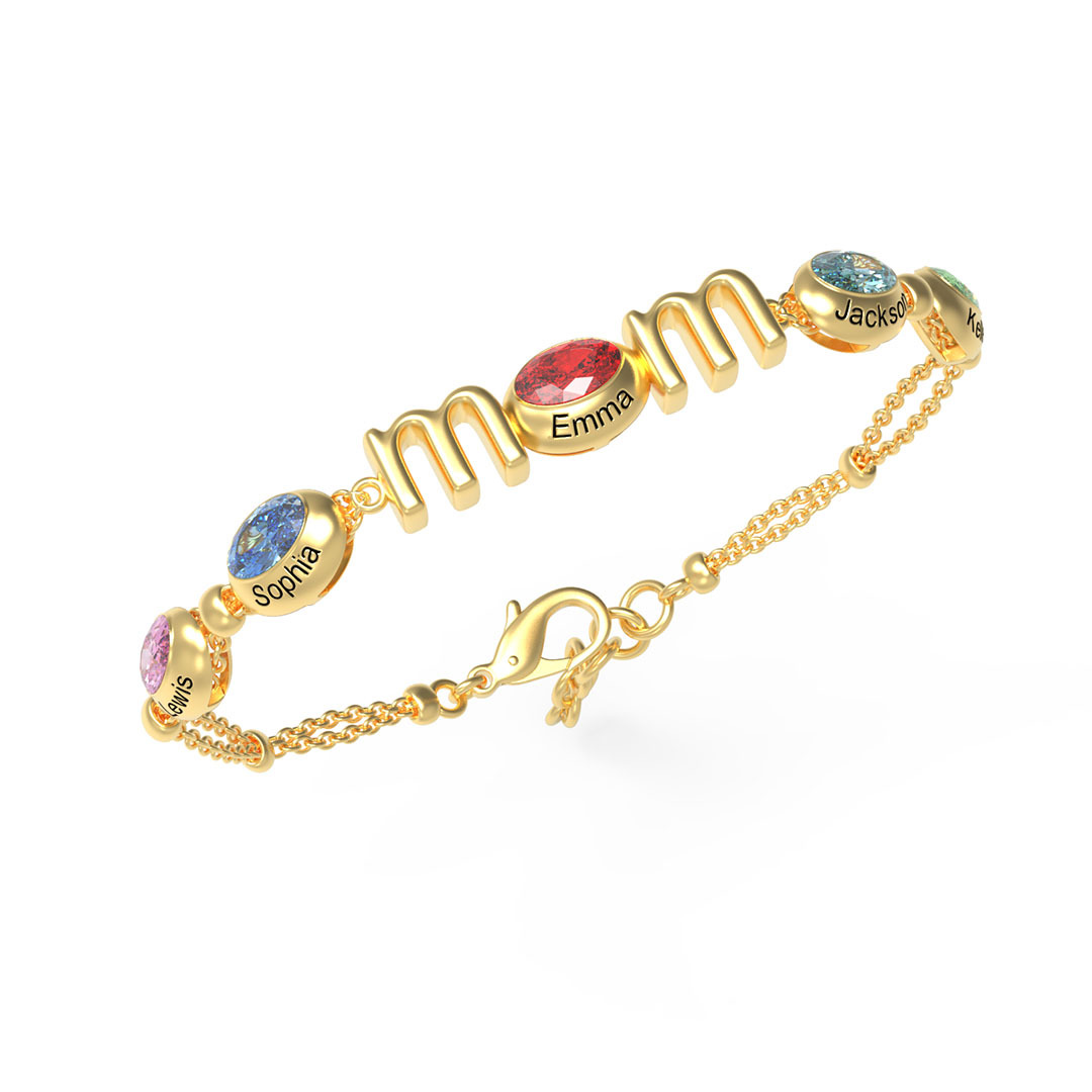 Color Egg MOM Birthstone Bracelet