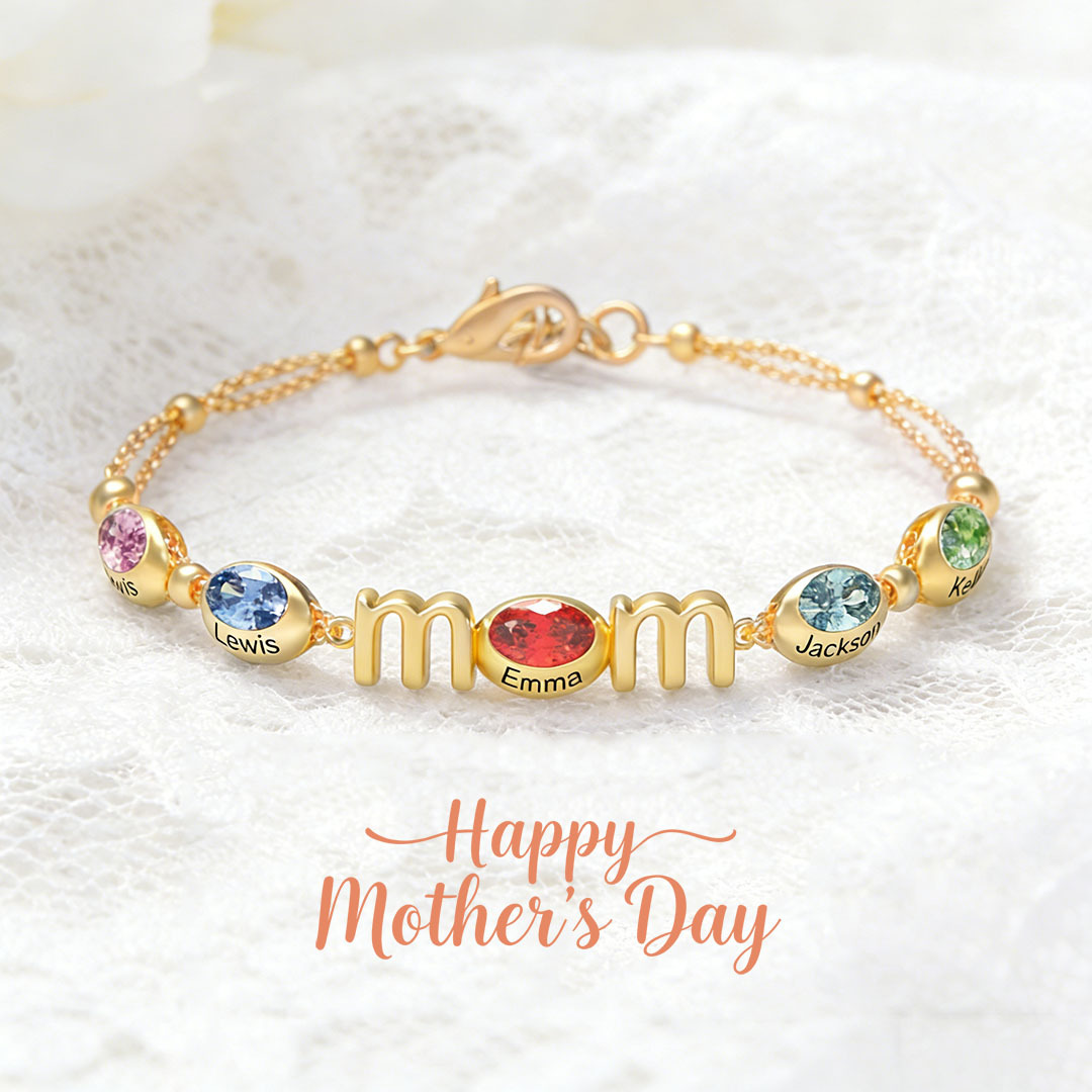 Color Egg MOM Birthstone Bracelet