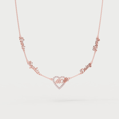 Mother's Day Gifts💖 Personalized Heart MOM Name Necklace