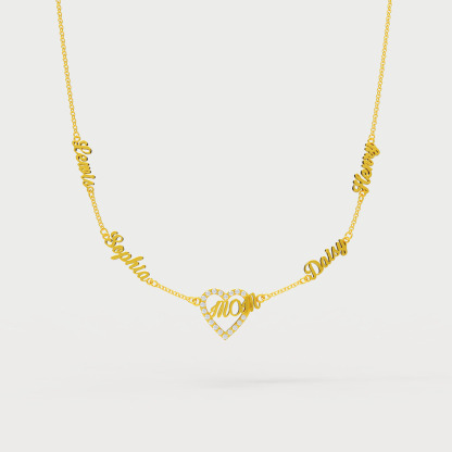 Mother's Day Gifts💖 Personalized Heart MOM Name Necklace