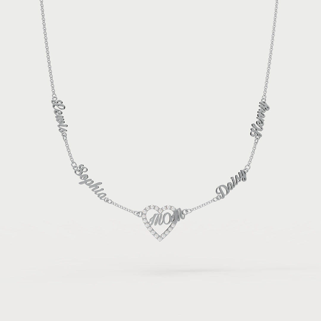 Mother's Day Gifts💖 Personalized Heart MOM Name Necklace