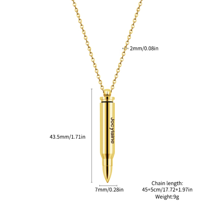 Soul Companion - Bullet Urn Necklace
