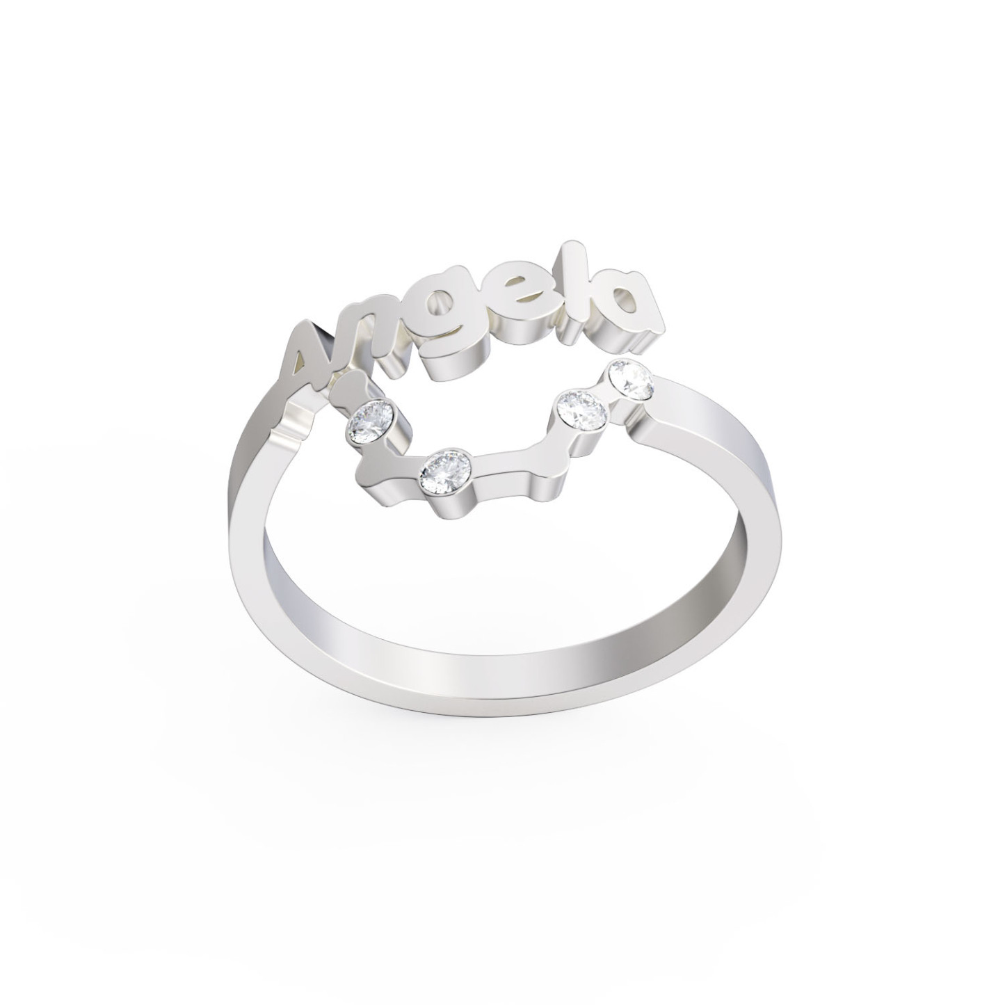 Personalized Zodiac Name Ring