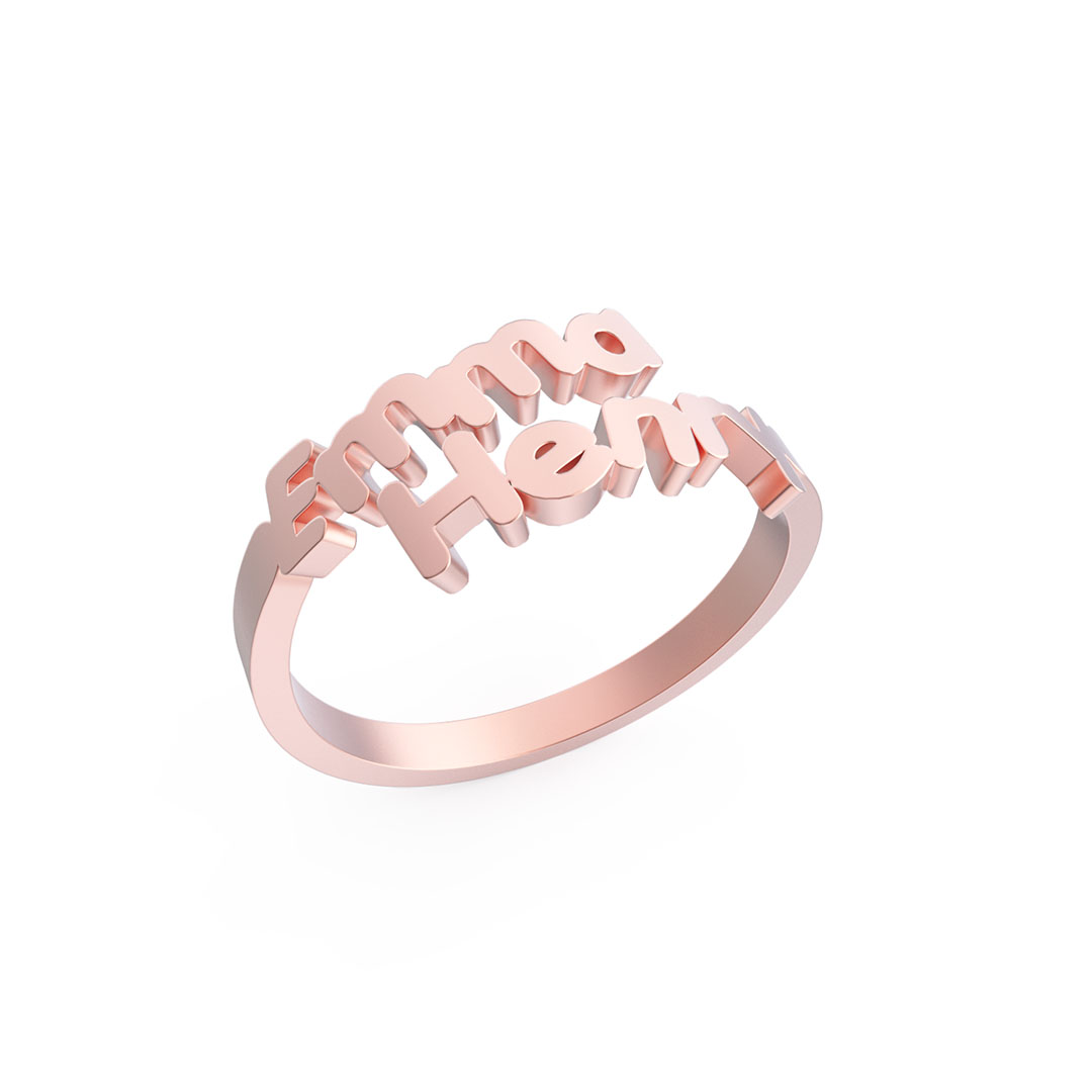 Personalized Family Names Ring