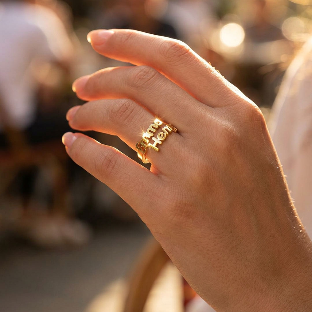 Personalized Family Names Ring