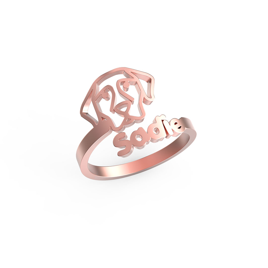Personalized Dog Breed & Name Ring