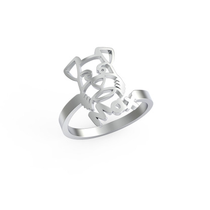 Personalized Dog Breed & Name Ring