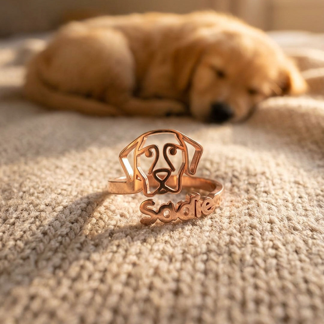 Personalized Dog Breed & Name Ring