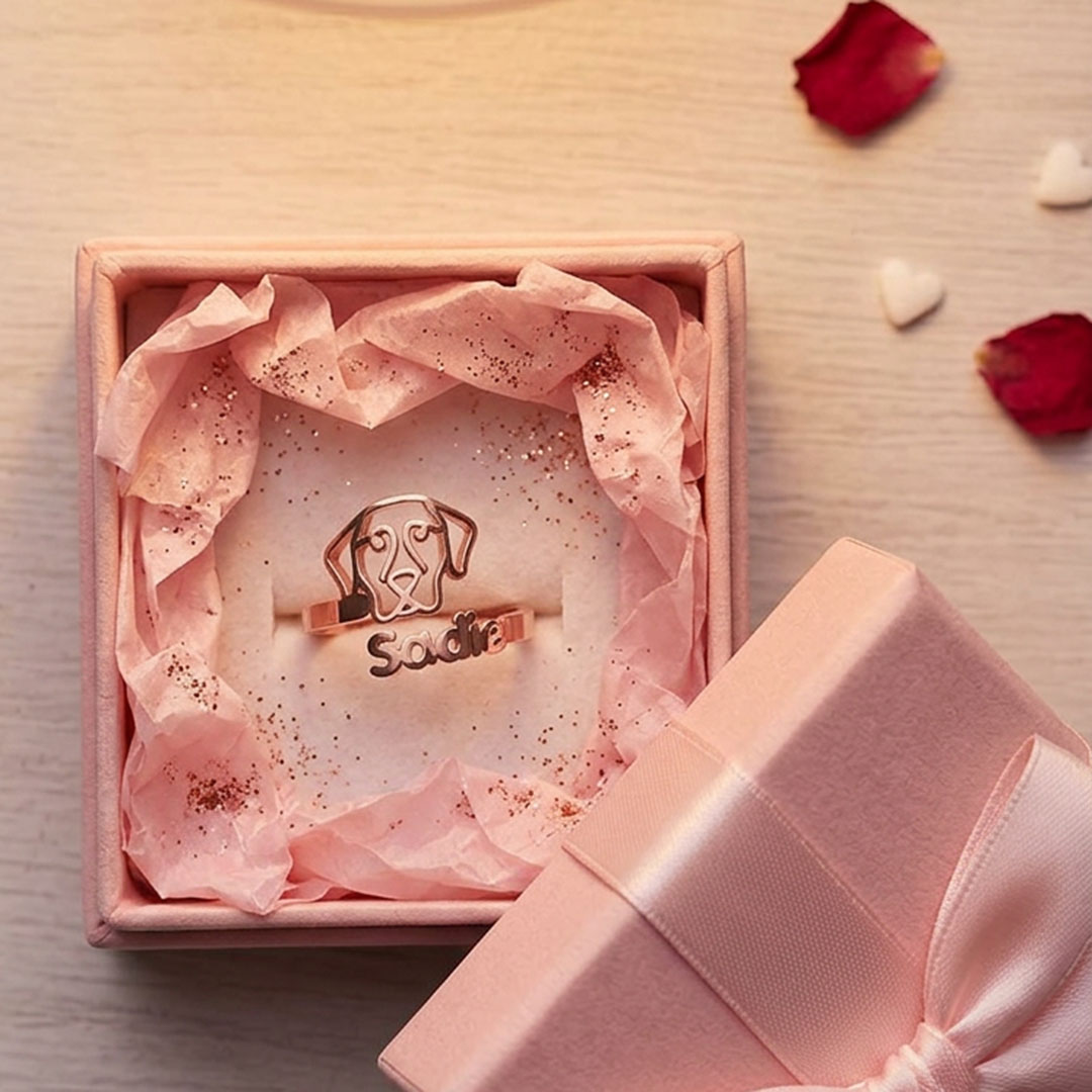 Personalized Dog Breed & Name Ring