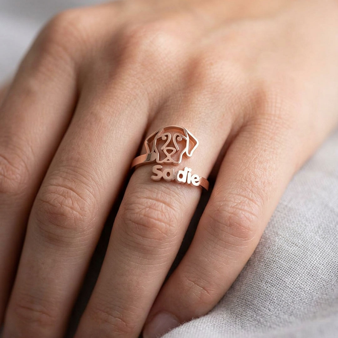 Personalized Dog Breed & Name Ring