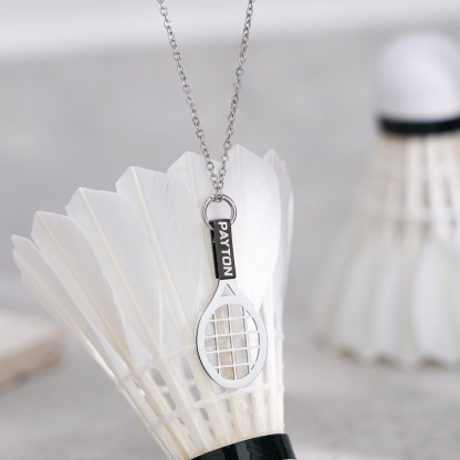 Personalized Tennis Racket Necklace