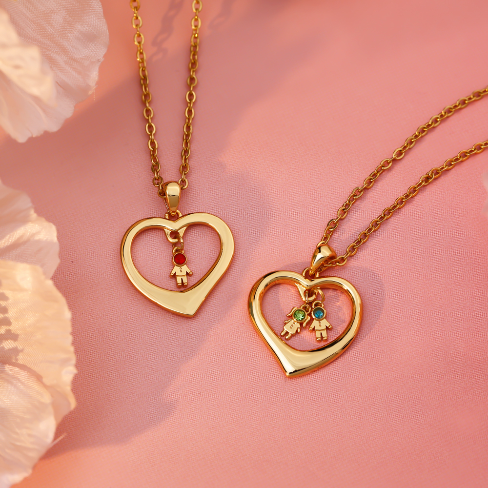 Heart-shaped Doll Diamond Necklace