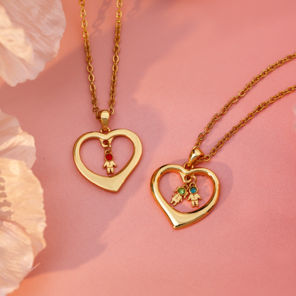 Heart-shaped Doll Diamond Necklace