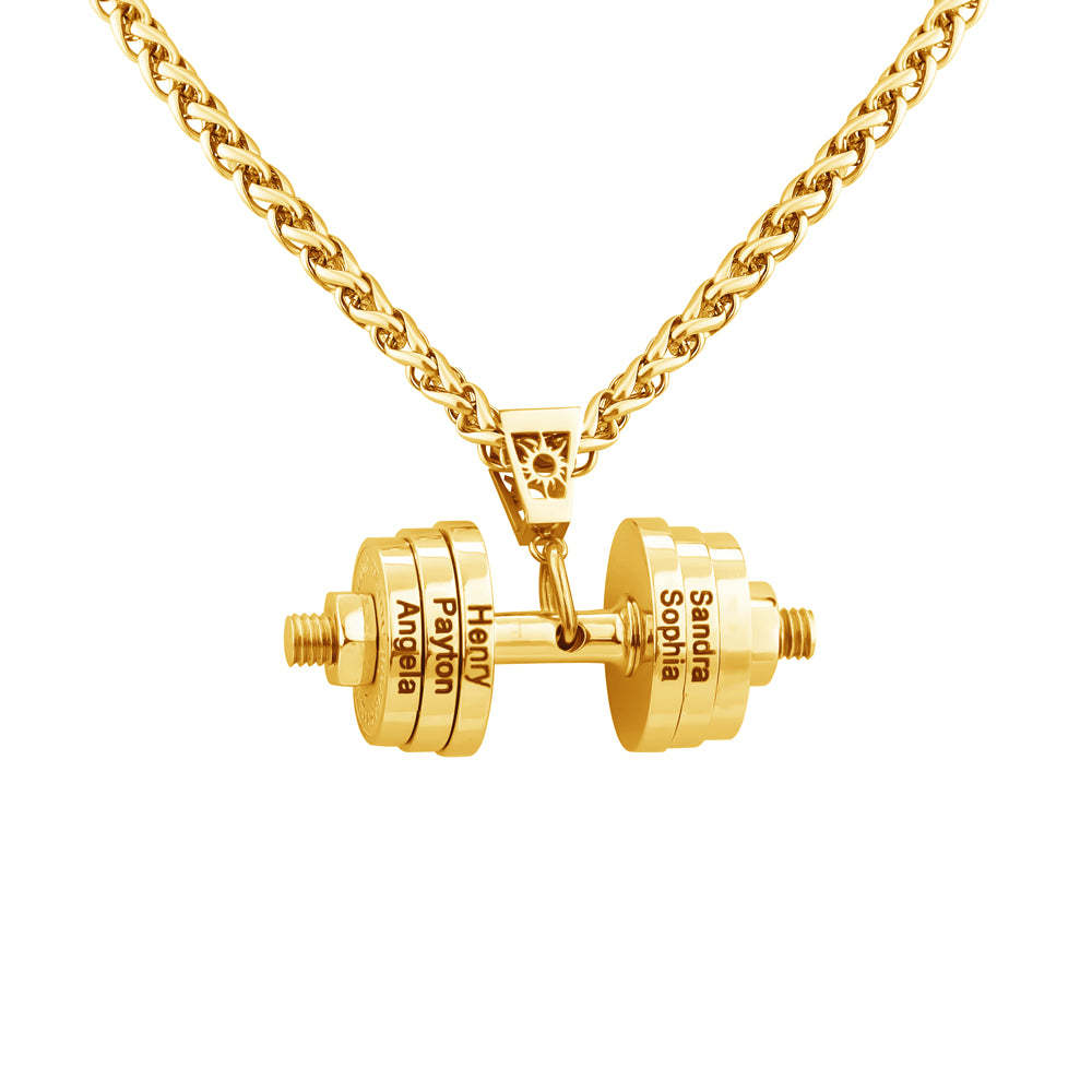 Father's Day🎁 Personalized DAD Dumbbell Charm Necklace