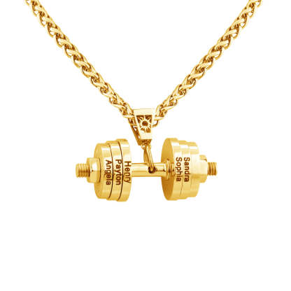 Father's Day🎁 Personalized DAD Dumbbell Charm Necklace