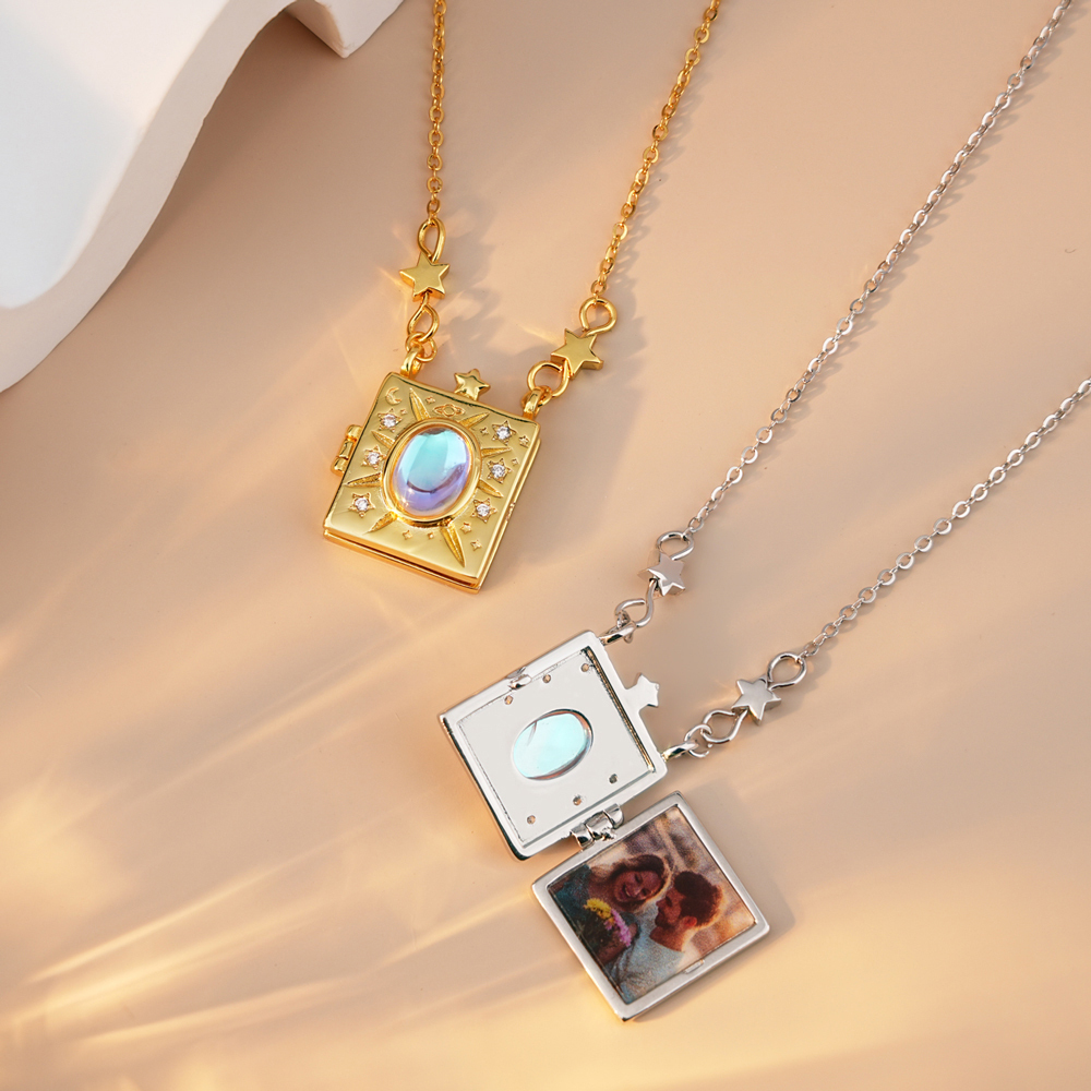 ✨ Diamond Photo Locket Necklace