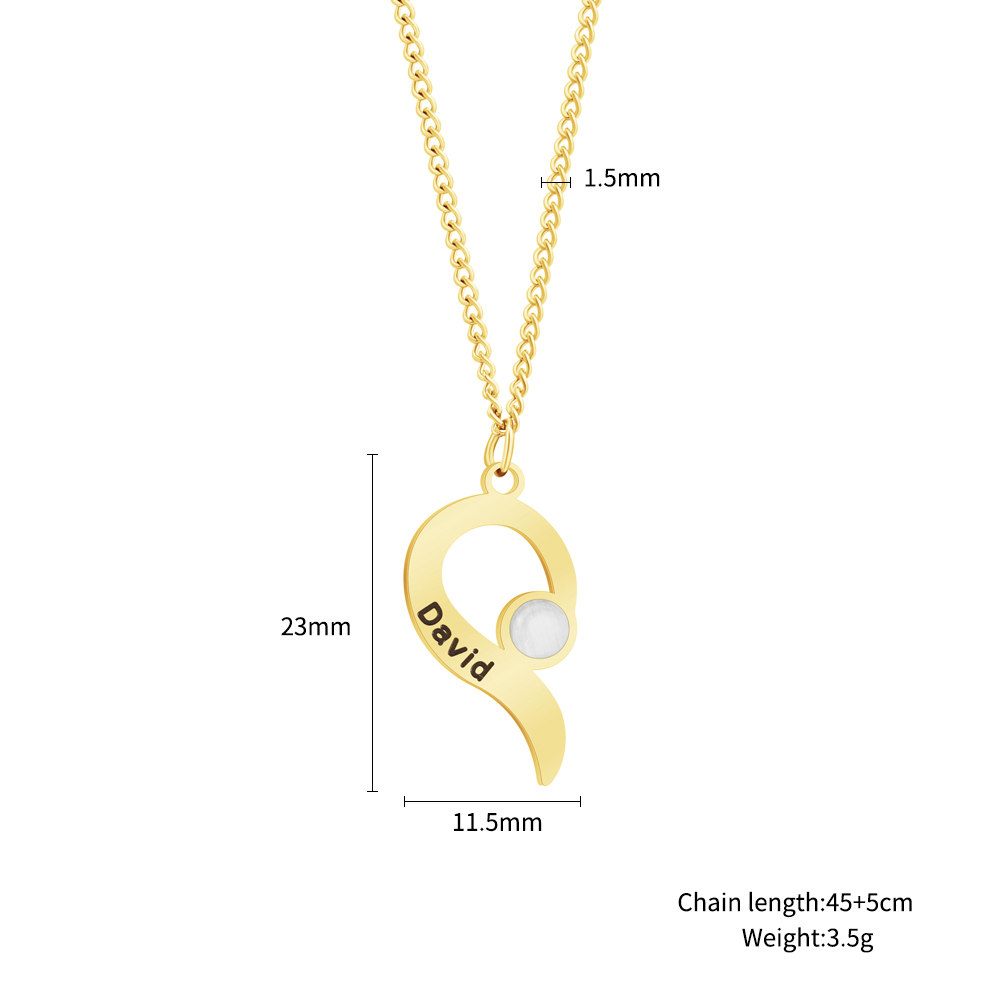 Valentine's Day Gift - Personalized Asymmetric Love Necklace